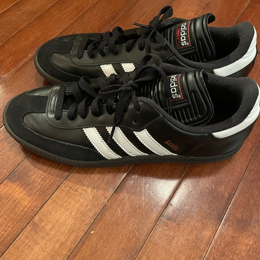 Adidas Men's Black and White Samba Sneakers - Men’s 9.0 / Women’s 10.0